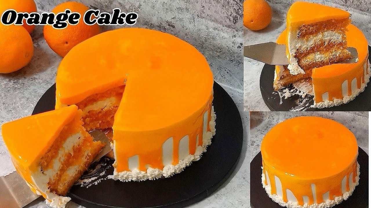 Orange Cake. With Orange Glaze.ഓറഞ്ച് കേക്ക് ഇത് പോലെ ഒന്ന് ചെയ്ത് നോക്കു