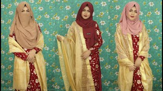 3 Hijab Styles with Salwar Kameez/How to Wear Chiffon Hijab With Salwar Suit