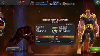 Void vs AQ Map 5 Hyperion miniboss - Marvel Contest of Champions
