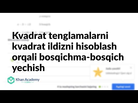 Video: Tenglamani bosqichma-bosqich grafigini qanday tuzasiz?