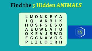 Find the Hidden Fruits, Animals and many more | Word Search Challenge by The Puzzle House 15,001 views 1 year ago 8 minutes, 35 seconds