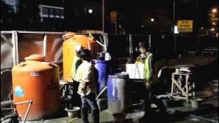 GrablePANEL: Adding the seaweed foam to the cement Ready Mix
