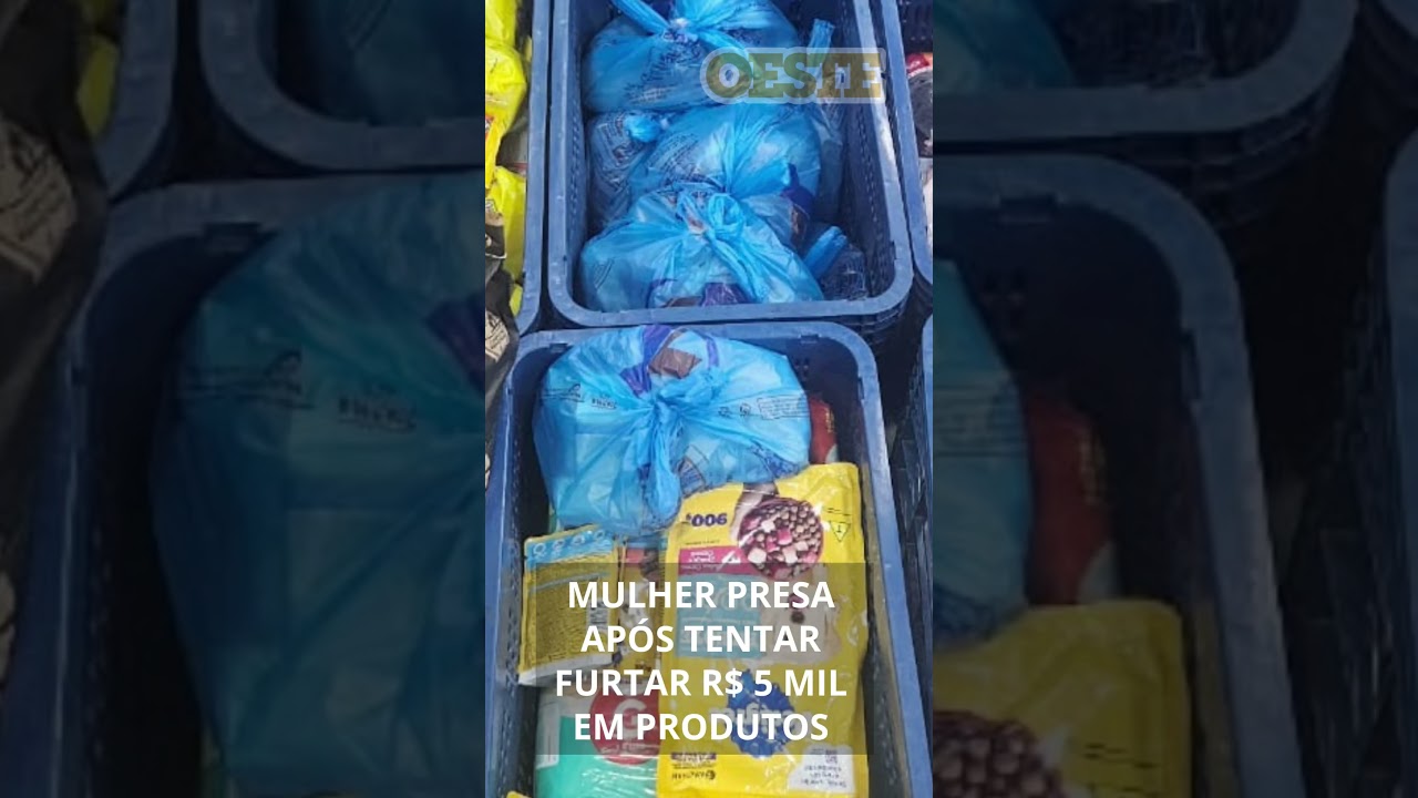MULHER PRESA APÓS TENTAR FURTAR R$ 5 MIL EM PRODUTOS