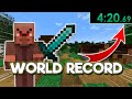 Villagers get minecraft speedrun world record