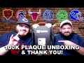 100k Silver Play Button Plaque Unboxing & Shoutouts