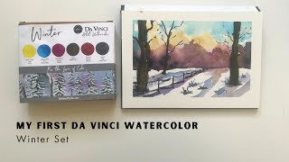 My first Da Vinci Watercolor paint: Winter Set. First impressions, mixes, demo sketch. How exciting! screenshot 5