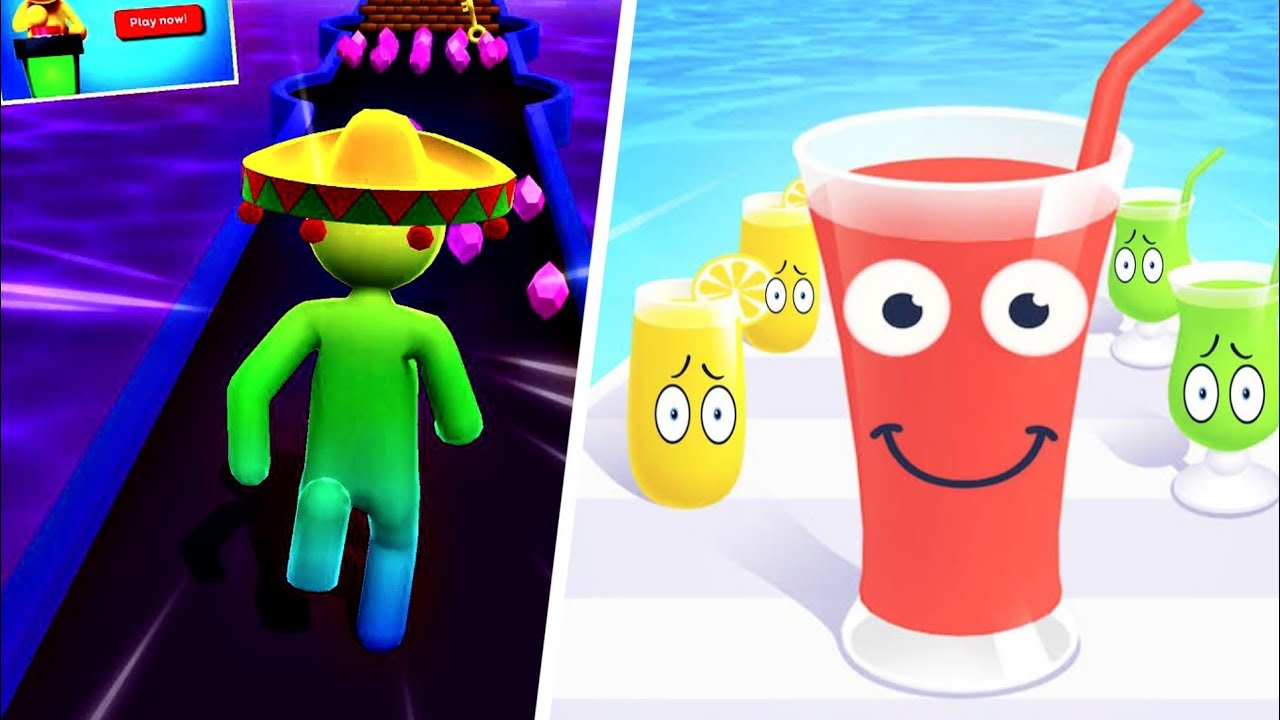 Giant Rush vs Juice Run !MAX LEVELS! Walkthrough Gameplay Mobile New Games