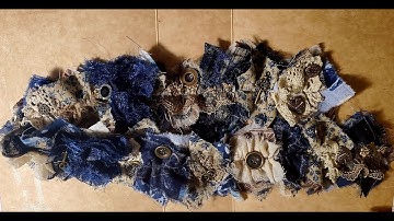 Gathered fabric vintage snippet roll!! Inspired by Dragana at Saacibo.