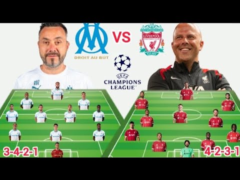 Marseille Vs Liverpool Potential Head To Head Line Up In The UCL Matchday 7 Phase Season 2025 2026 