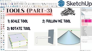 SketchUp Tutorial  -3 | FOLLOW ME | SCALE | OFFSET TOOL | INFRA SKILL HUB