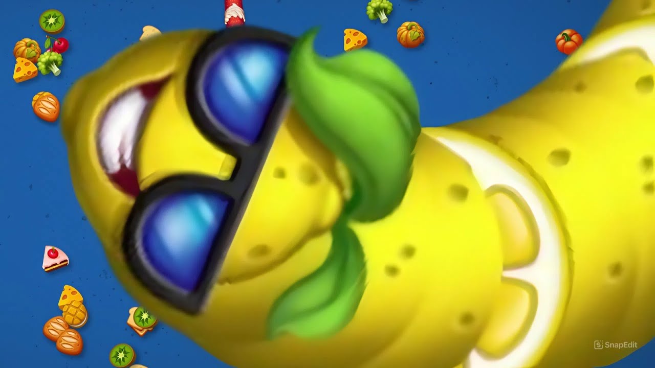 WormsZone io 🐍 GIANT Worm Top 1 Server  Insane Food Feast Gameplay