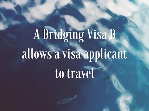 A Bridging Visa B allows a visa applicant to travel