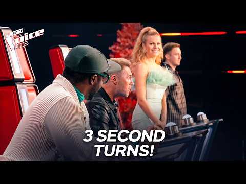 12 Times Coaches Hit The Button Before The Kid Even Finished! | The Voice Kids
