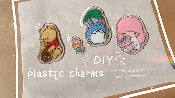 how to make shrink plastic charms 🌈 shrinky dink tutorial