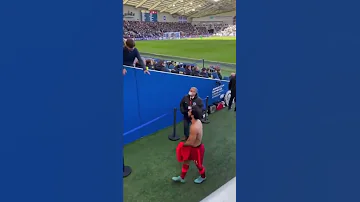 Mohamed Salah Gives His Shirt To A Child In The Stands 