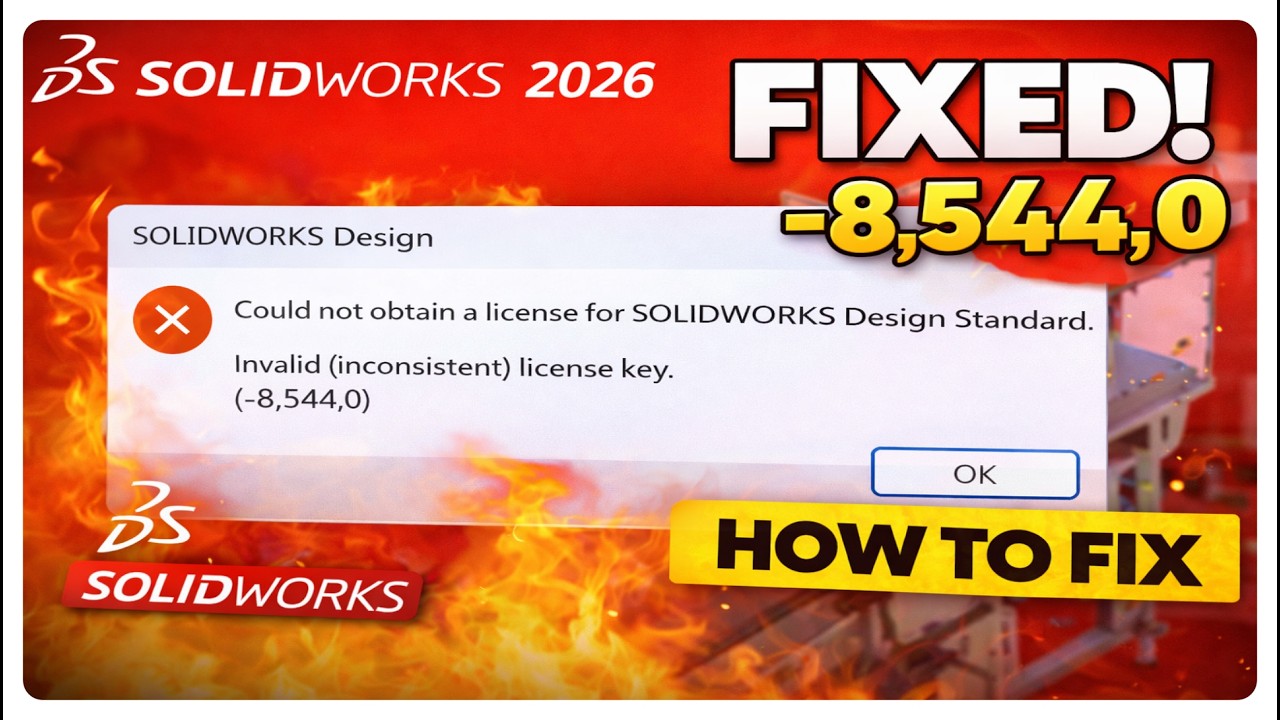 SolidWorks 2026, 2025, 2024, 2023, 2022 Invalid License Key Error