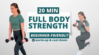 20 Minute Full Body Dumbbell Workout At Home | low impact, beginner friendly, pregnancy safe