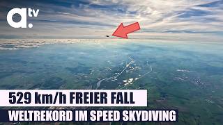 World record in free fall – Günzburger is the fastest skydiver