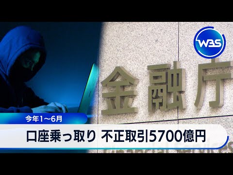 証券口座乗っ取り 不正取引額は5700億円超 1-6月【WBS】