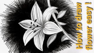 How To Draw Flower Easy | Flower Pencil Shading For Beginners How To Draw Flower Easy | Flower Pencil Shading For Beginners