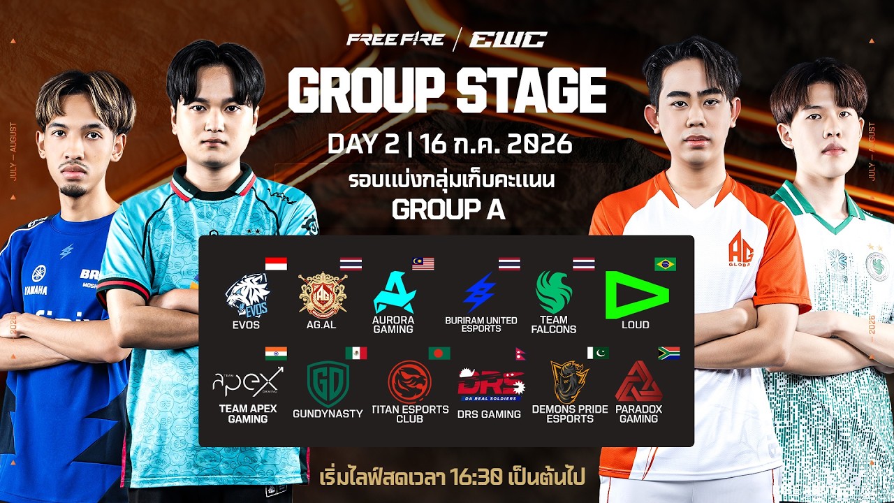 [TH] Esports World Cup 2026: Group Stage Day 2