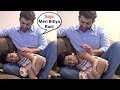 Jay Bhanushali Making Her Adopted Daughter Khushi Sleep