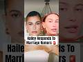 Hailey Responds To Marriage Rumors #shorts #haileybieber #justinbieber