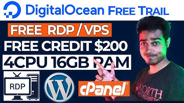 How to Create Digital ocean $200 Free Trail Account | Digital ocean RDP/VPS Server WordPress Hosting
