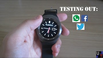 Trying A SIM On The Y1 Smartwatch Testing Whatsapp, Facebook, & Twitter!