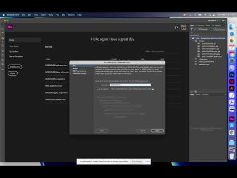 Web Folders Set-up and Creating Dreamweaver Site