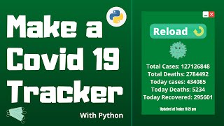 Make a Covid19 Tracker with Python | API Based | Python Project for Beginners screenshot 3