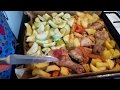 Овощное рагу с курицей в духовке