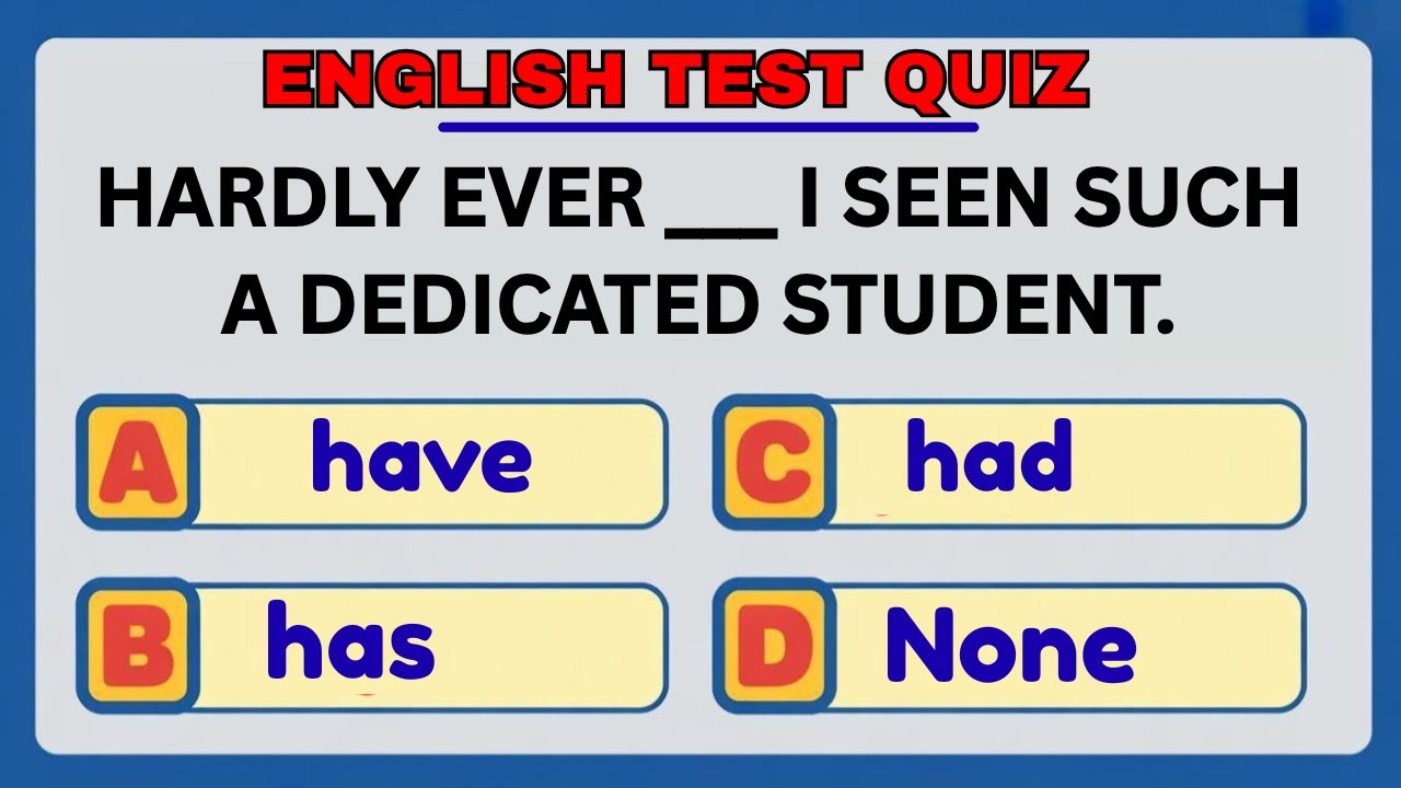 English Grammar Quiz: Many People Fail This Test - YouTube