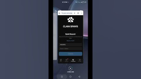 ##PAWS CLAIMING LIVE :bybit and bitget claim ✅✅