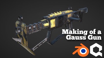 Modelling and Texturing a Gauss Gun (Timelapse)