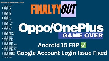 OPPO ONEPLUS ANDROID 15 FRP GAME OVER | GOOGLE ACCOUNT ISSUE FIXED | 100% TESTED |