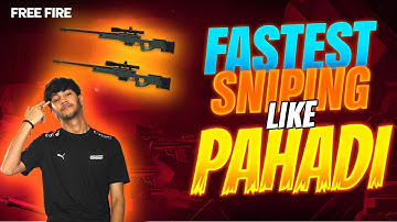 FASTEST SNIPER TIPS AND TRICKS |NO RELOAD | 2 FINGER , 3 FINGER FAST SNIPING LIKE PAHADI | FREE FIRE
