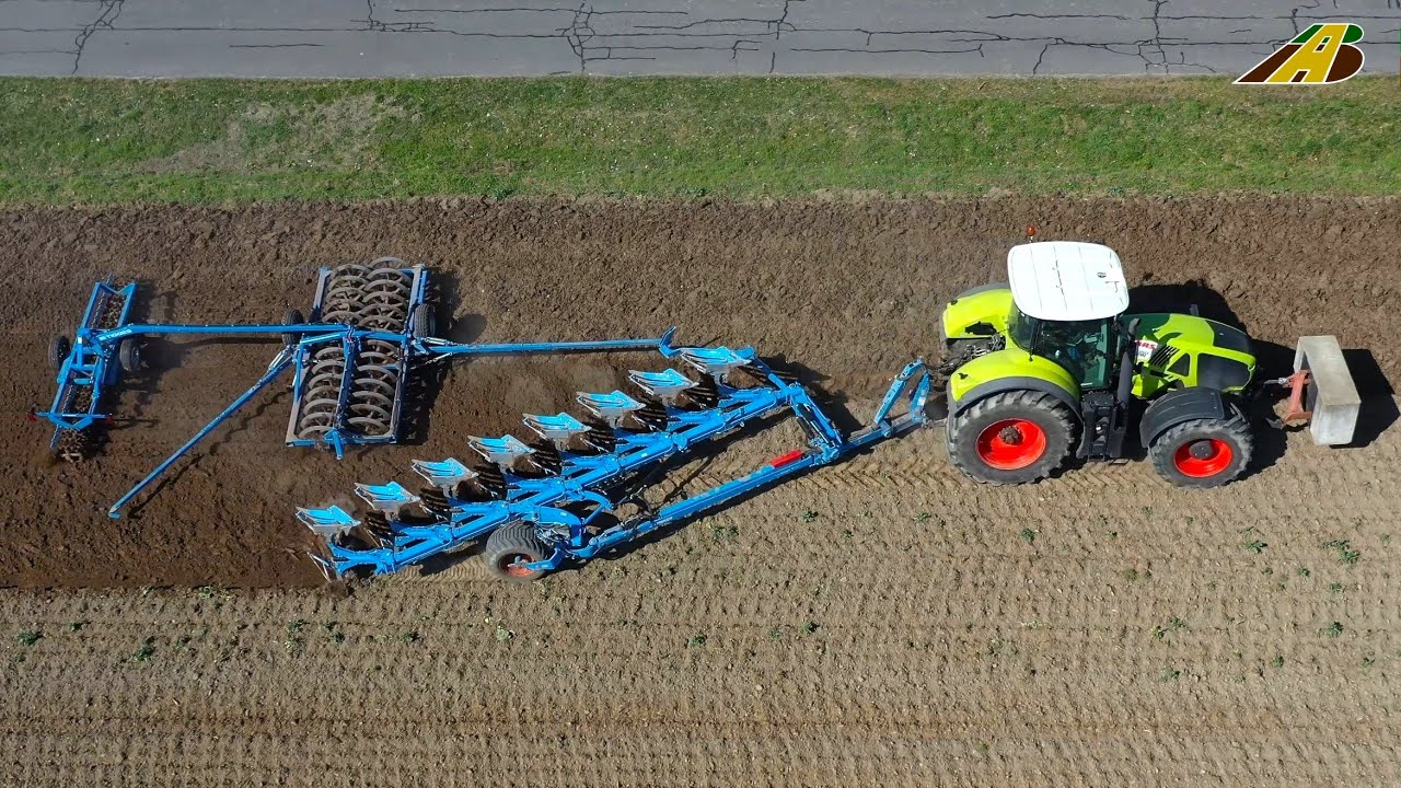 Pflügen zu Mais CLAAS Axion 950 & 8 Schar LEMKEN Drehpflug Diamant 16 Plowing Traktor Landwirtschaft
