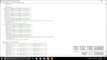 Tic Tac Toe Game - Part 3 | Python Tutorial | Python Game X and 0 | CodeSky