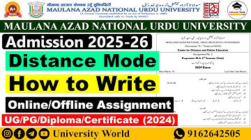 How to Write Assignment Online/Offline 2025 | B.A, B.Sc,  M.A, B.Ed | @UniversityWorld