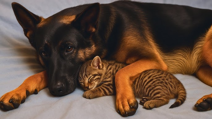 Dog Refuses to Leave Crying Bobcat Kitten's Side — What the Vet Discovers  Leaves Him in Tears - YouTube