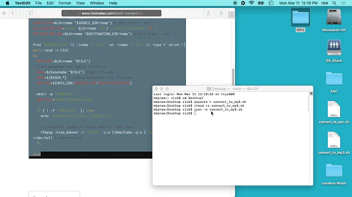 Batch Convert Lossless Audio to MP3 on Mac using FFmpeg Script