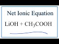 Spectator Ions and Weak Acids