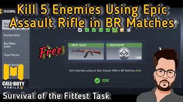 Kill 5 Enemy Using Epic Assault Rifle in BR Matches AK47-Scarab | Survival of the Fittest CODMOBILE