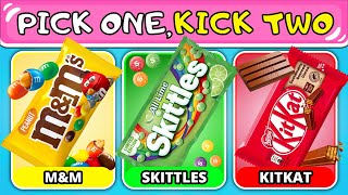 Pick One, Kick Two - Yellow, Green, Red Food!