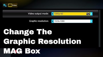 How To Change The Graphic Resolution On the Mag250 - Mag254 - 2WAYS