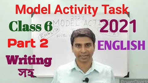 Model Activity Task Class 6 English Part 2 || English Model Activity Class 6 Part 2 || 2021