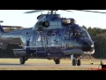 AS 332L Super Puma Police Helicopter Takeoff on EDCG Güttin Airfield [HD]