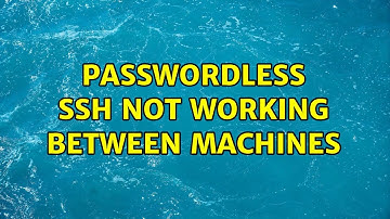 passwordless ssh not working between machines
