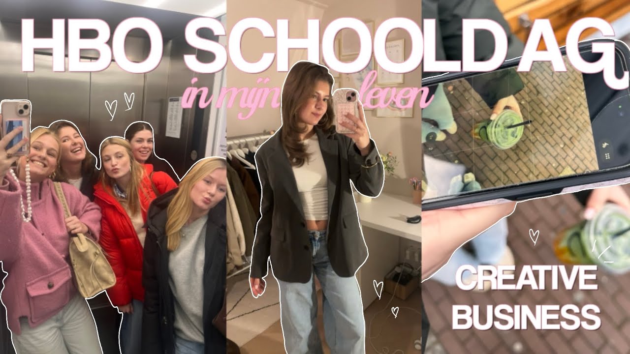 SCHOOLDAG IN MIJN LEVEN 💻💖 HBO Creative Business | chaos, creativiteit, colleges & vriendinnen ✨